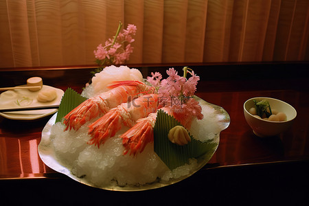 日本餐厅的炸蟹