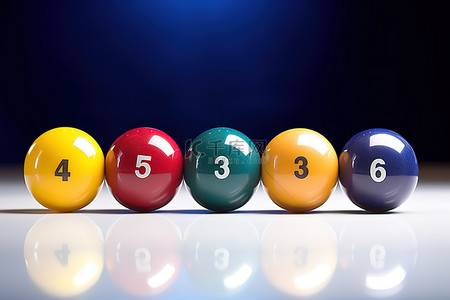 四个数字背景图片_系列中的四个彩色球及其上的数字