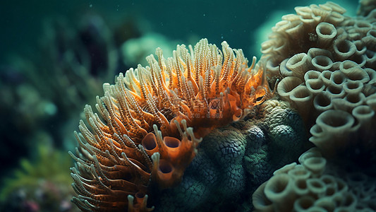 海底世界卡通背景图片_海底异形生物