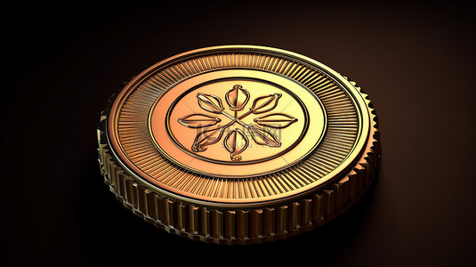 贷款背景图片_印度卢比货币符号硬币形式的 3D 插图