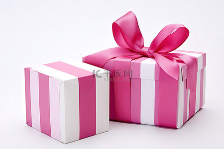 用礼品包装和丝带赠送盒装礼物