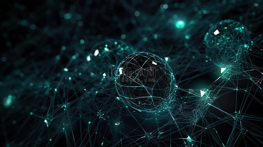 带有水晶球的新技术网络的未来主义概念