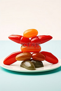 螃蟹螃蟹背景图片_螃蟹形状的糖果 photo