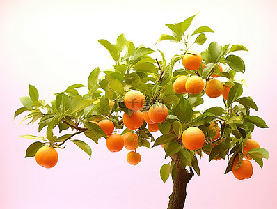 橘子树的树枝上有很多橘子
