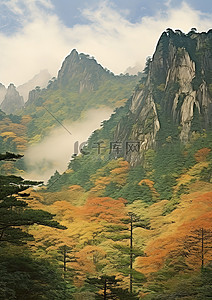 kijinomi山景，右侧有山，左侧有山