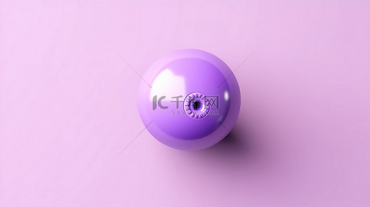 在活动背景图片_1 在柔和的背景模型上对紫色保龄球进行顶视图 3D 渲染