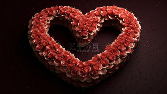 手写2023兔年字体背景图片_情感表达 3D 玫瑰插图，上面写着“你是我的爱”