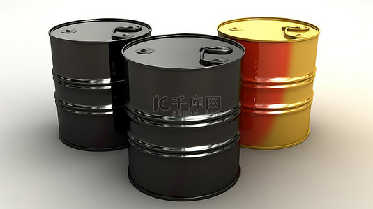 油桶的创新 3D 表示是一个有远见的商业概念