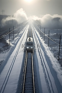 雪地里一列火车