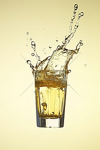 一个瓶子里装着水，当倒出一杯酒时，液体会掉下来