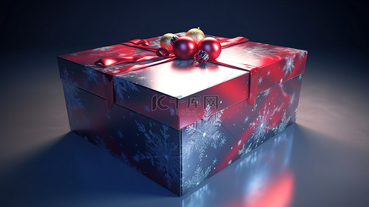 圣诞盒子背景图片_3d 渲染中的圣诞礼品盒