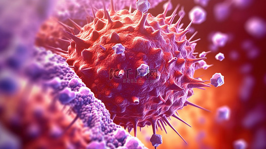 药物实验背景图片_医学背景下的 3d 病毒细胞
