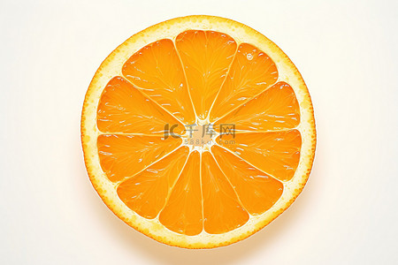 一个橙子，里面有一片