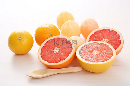 水果柚子背景图片_橙子柚子和片剂