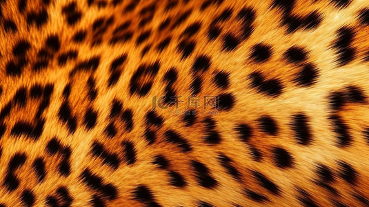 猎豹背景图片_精致豹皮毛纹理与斑点的特写 3D 渲染
