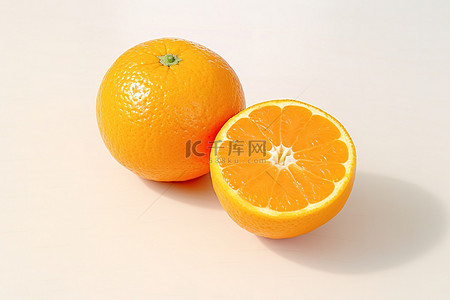 柜台上有两个橙子
