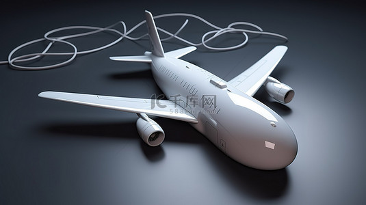 航空公司背景图片_3d 渲染中的鼠标控制飞机