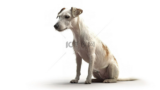 高压电网隔离网背景图片_白色隔离背景下的 3d 渲染犬网格