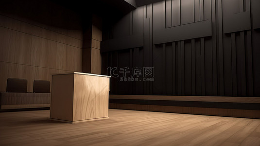3c产品背景背景图片_3d 渲染中的房间和讲台