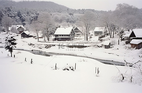 村庄规划背景图片_20102011年冬天下雪最多的村庄