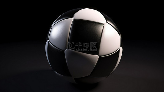 传统游戏背景图片_传统的黑白足球通过 3D 渲染变得栩栩如生