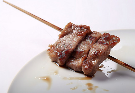 用筷子的脂肪亚洲肉