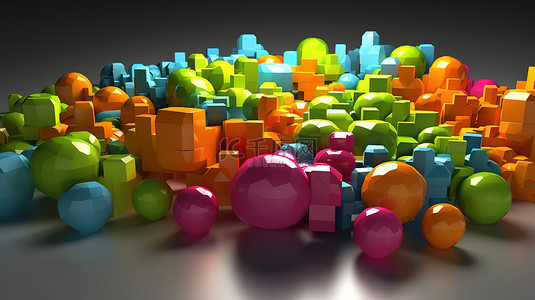 3D 渲染的聊天气泡说明客户支持概念