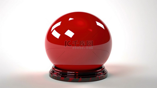 魔圈背景图片_3d 用红色魔球渲染白色背景上的各种预测