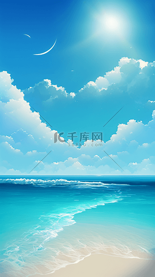 海洋背景图片_大海蓝色背景