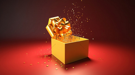 礼盒券背景图片_通过 3d 打开礼盒惊喜和忠诚度计划获得奖励