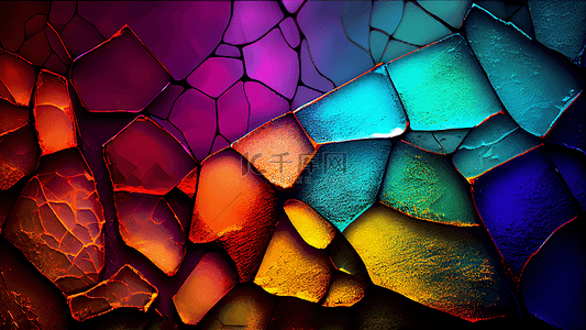 彩色玻璃碎片创意背景