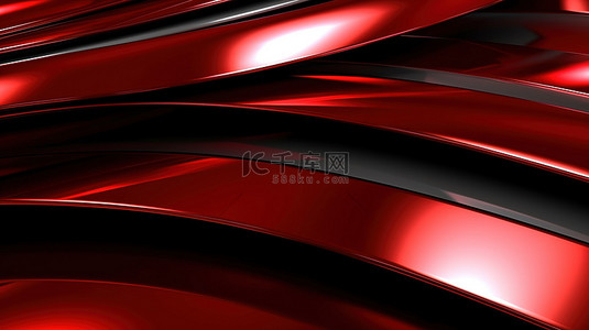 金属色卡背景图片_具有 3D 金属红色效果的抽象背景