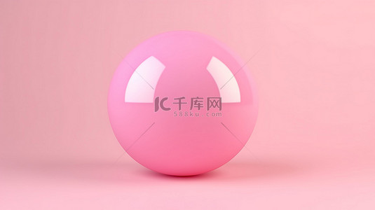 带有气泡谈话或评论符号的粉红色背景的 3d 渲染