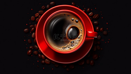 意式咖啡背景图片_苦咖啡茶杯美式背景