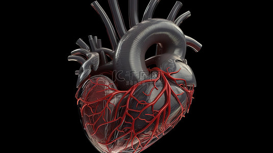 社会的爱背景图片_3d 渲染中的说明性心脏