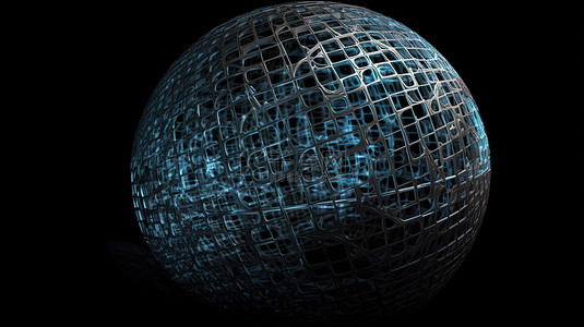 体积背景图片_通过 3d 渲染中的体积立方块可视化的抽象球体