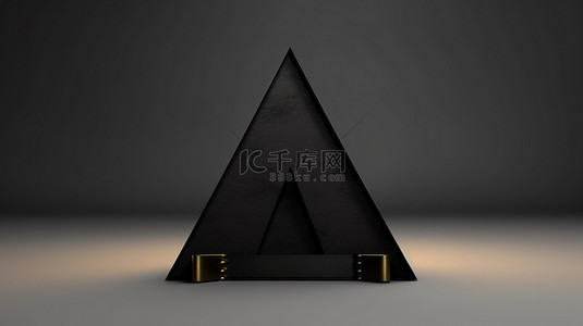 具有醒目的黑纸设计的帐篷卡的 3D 渲染