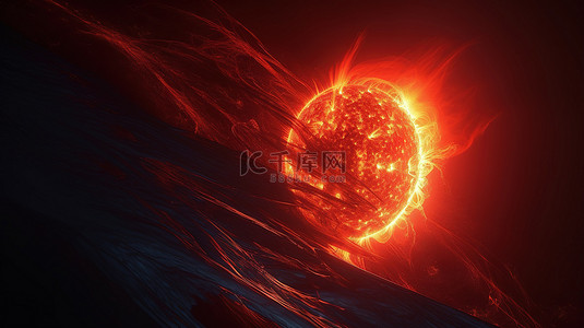 太空中太阳的冠状动脉排放和日珥 3D 视觉体验