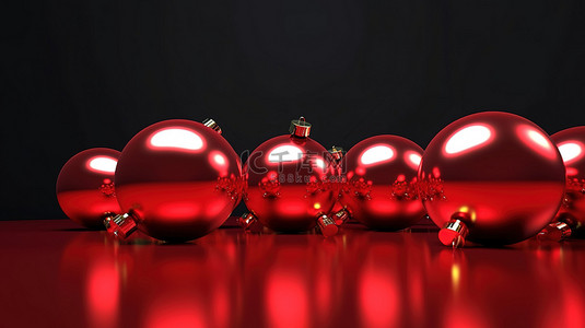 新年场景插画背景图片_极简主义圣诞饰品壁纸 3D 渲染节日概念插图