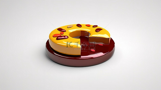 甜甜圈图业务图的 3D 渲染图标