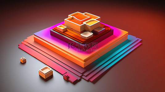 省份分布背景图片_3D 渲染信息图表探索 Instagram 在印度尼西亚社交媒体场景中的使用和分布