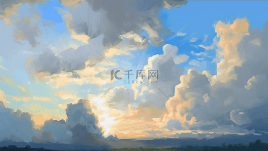 天空蓝天白云的背景