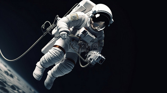 旅行者背景图片_太空旅行者 3d 宇航员在火箭之旅