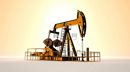 石油背景图片_石油工业设备油泵燃料工厂和能源生产的剪影 3D 渲染