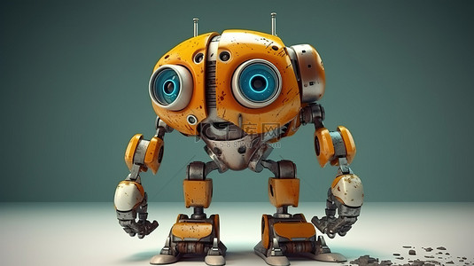 巨型3D机器人插画