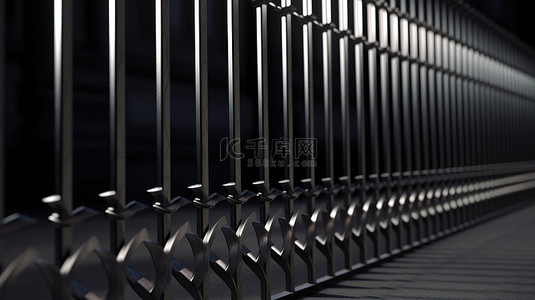 铁链背景图片_3d 可视化的金属栅栏