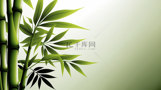 竹叶背景图片_竹子竹叶植物卡通背景