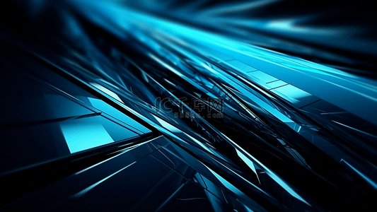 蓝色创意简约线条背景图片_几何抽象科技背景