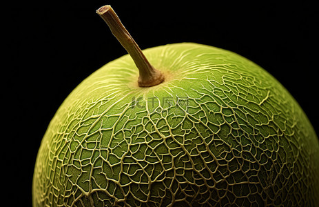 一个细茎苹果的特写图像