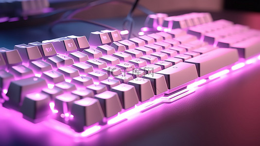 加减按键背景图片_俏皮的键盘，带有红粉色按键和卡通风格的发光背光